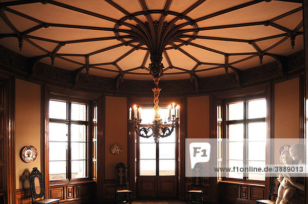 The so-called Rauchzimmer  smoking room  completed in 1857 in the Schweriner Schloss castle  built from 1845 to 1857  romantic historicism  LennÈstrasse 1  Schwerin  Mecklenburg-Western Pomerania  Germany  Europe