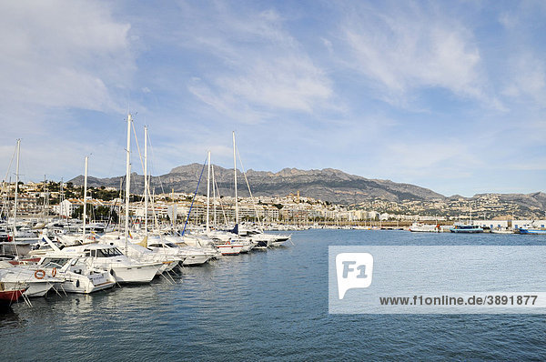 Schiffe  Yachthafen  Hafen  Altea  Costa Blanca  Provinz Alicante  Spanien  Europa