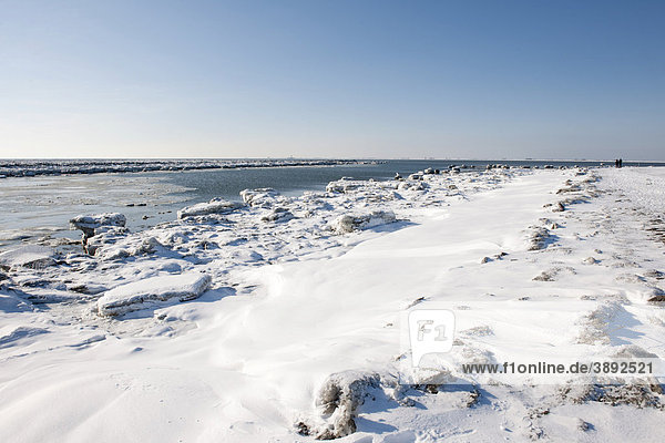 Eisblöcke machen den Heverstrom unbefahrbar  Husum  Nordsee  Nordfriesland  Schleswig Holstein  Norddeutschland  Europa