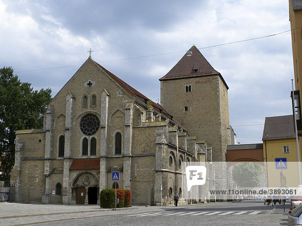 Niedermünster  Altstadt von Regensburg  UNESCO Welterbe  Bayern  Deutschland  Europa