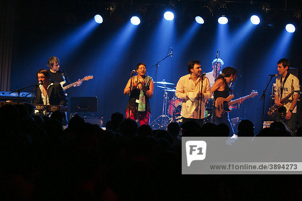The US-Swiss funk and soul band Funky Brotherhood live at the Winterfestival music festival in Wolhusen  Lucerne  Switzerland