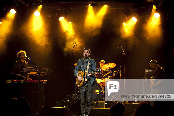 The Swiss singer and musician Lee Everton live with his band The Scrucialists in the Schueuer venue Lucerne Switzerland