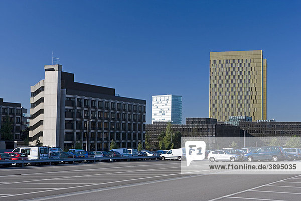 Parkplatz Europäischer Gerichtshof Europäische Kommission Kirchberg-Plateau Europaviertel Luxemburg Europa
