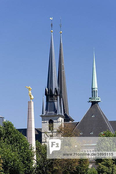 GÎlle Fra und CathÈdrale Notre Dame  Liebfrauenkirche  Luxemburg  Europa
