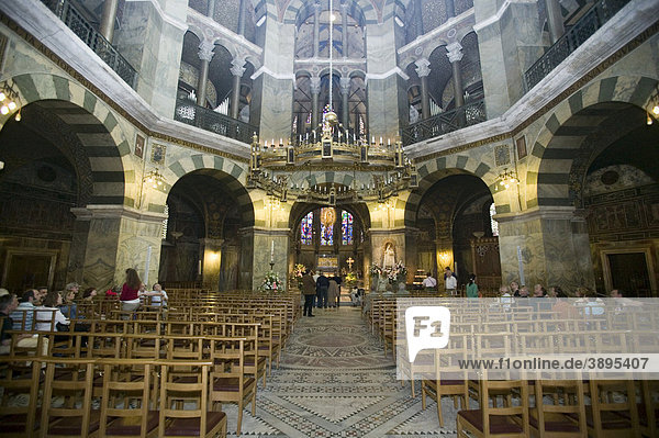Aachen Cathedral or Imperial Cathedral in Aachen  North Rhine-Westphalia  Germany  Europe