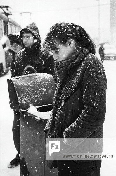 Winter in Leipzig  DDR  Deutschland  Europa  ca. 1987