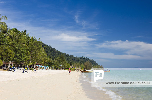 Sandy beach beach  Ko Hai or Koh Ngai island  Trang  Thailand  Asia