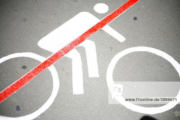 Piktogramm  Fahrrad fahren verboten  Melbourne  Victoria  Australien