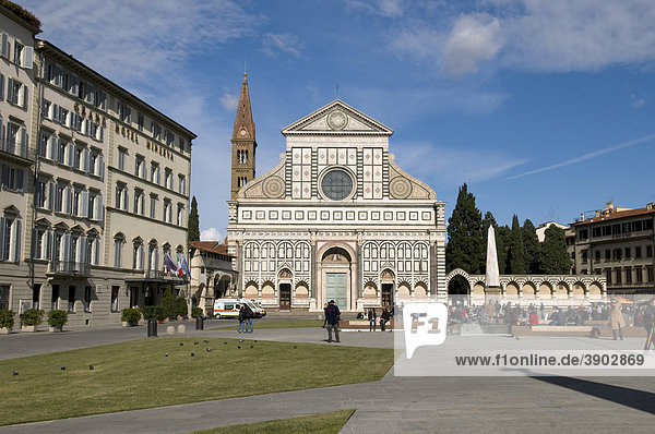 Gothic Dominican church of Santa Maria Novella  UNESCO World Heritage Site  Florence  Tuscany  Italy  Europe
