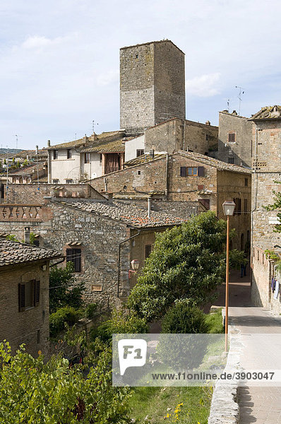Ortsansicht San Gimignano  UNESCO-Weltkulturerbe  Toskana  Italien  Europa