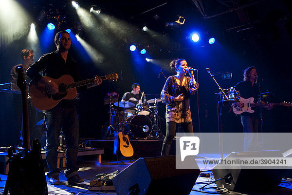 The Swiss singer Caroline Chevin live with band in the Schueuer venue Lucerne Switzerland