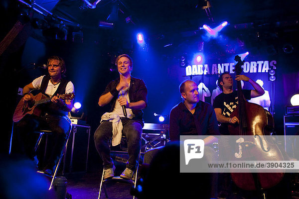 The Swiss pop and rock band Dada ante portas live at the Schueuer venue  Lucerne  Switzerland