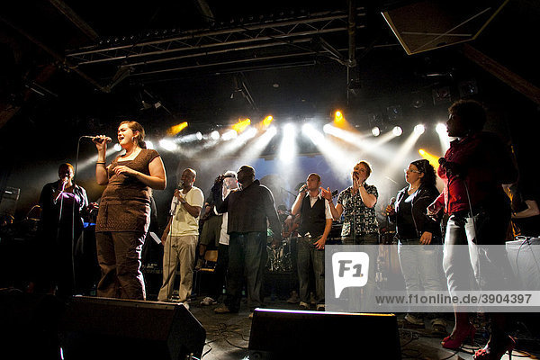 The International gospel soul and funky choir Diversity Praiz live in the Schueuer venue Lucerne Switzerland