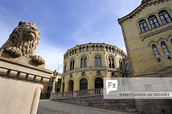 Parlament von Oslo  Norwegen  Skandinavien  Nordeuropa