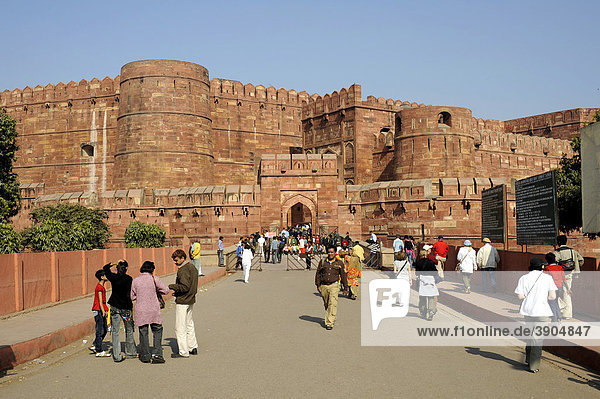 Red Fort  Agra  Uttar Pradesh  North India  India  South Asia  Asia