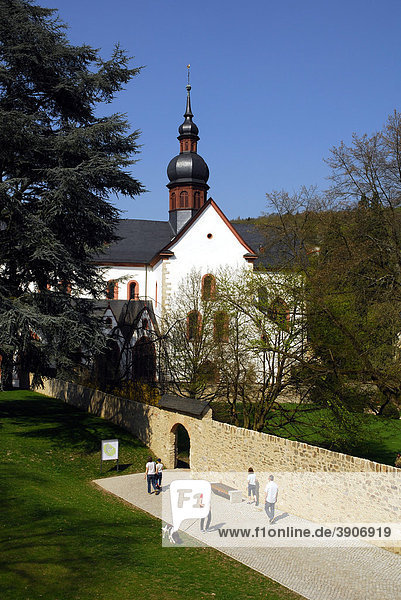 Basilica  abbey church  Eberbach Monastery  Eltville on Rhine River  Rheingau  Hesse  Germany  Europe