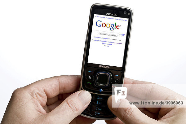 Using Google on a mobile phone