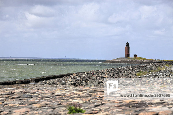 Lighthouse on the Halligen island of Langeness  Schleswig-Holstein  Germany  Europe