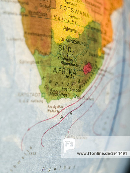 Landkarte  Ausschnitt Südafrika