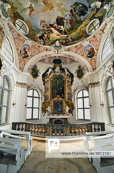 Kapelle in der Benediktinerabtei Ottobeuren  Bayern  Deutschland  Europa