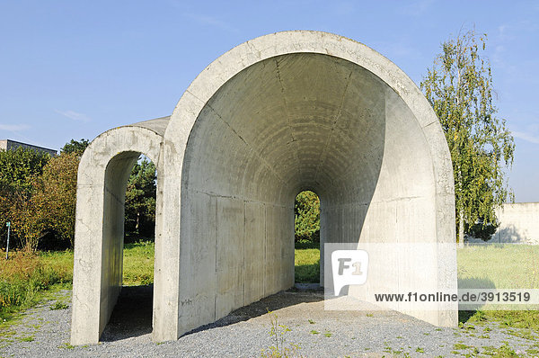 Moderne Architektur  Skulptur  ehemalige Raketenstation  Kunstmuseum  Langen Foundation  Architekt Tadao Ando  Hombroich  Kreis Neuss  Nordrhein-Westfalen  Deutschland  Europa