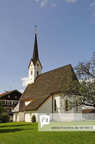 Filialkirche St. Bartholomäus  Guntersberg  Höslwang  Oberbayern  Bayern  Deutschland  Europe