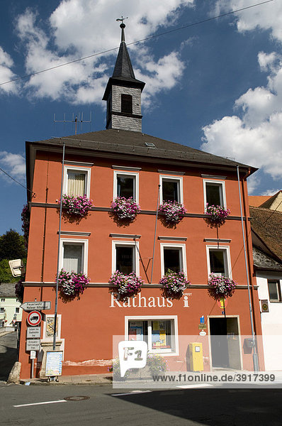 Das Rathaus von Waischenfeld  Wiesenttal  Fränkische Schweiz  Franken  Bayern  Deutschland  Europa