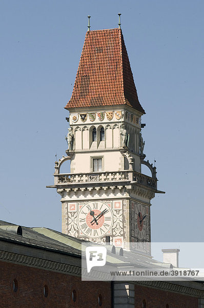 Rathausturm Altes Rathaus  Passau  Bayerischer Wald  Bayern  Deutschland  Europa