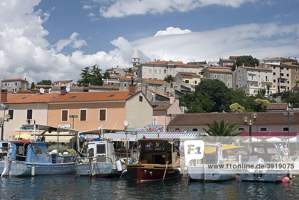 Hafen Vrsar an der Adriaküste  Istrien  Kroatien  Europa