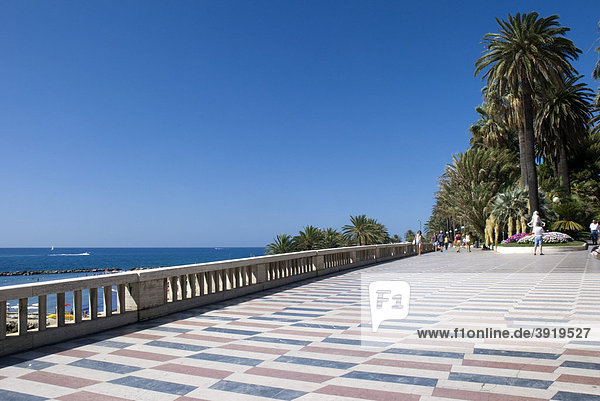 Promenade San Remo Riviera Liguria Italy Europe