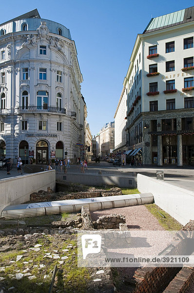 Römische Ausgrabungen  Michaelerplatz  Wien  Österreich  Europa
