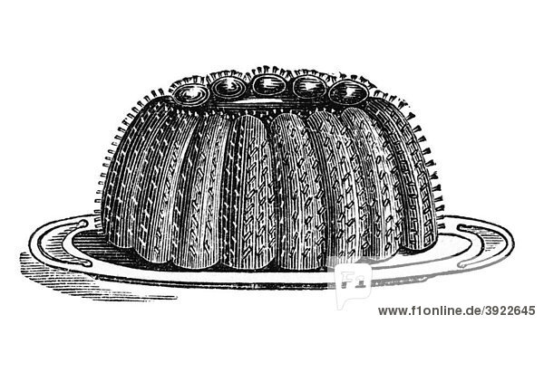 Apple jelly  historical illustration from: Marie Adenfeller  Friedrich Werner: Illustrated cooking and housekeeping book  Friedrichshagen 1899-1900  p. 21  figure 33