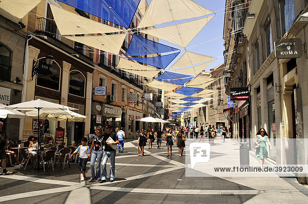 Shopping street  Calle del Carmen  Madrid  Spain  Iberian Peninsula  Europe