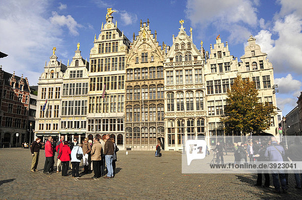 Ehemalige Zunfthäuser  Grote Markt  Großer Markt  Antwerpen  Belgien  Europa
