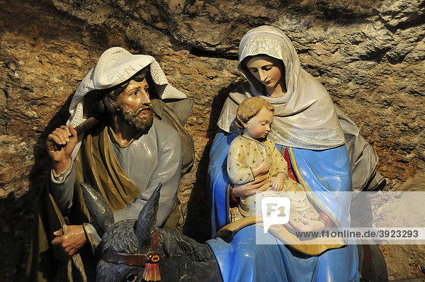 Darstellung Josephs und Marias mit Jesus in der Kapelle über der Milchgrotte  Bethlehem  Wetsjordanland  Israel  Naher Osten  Orient