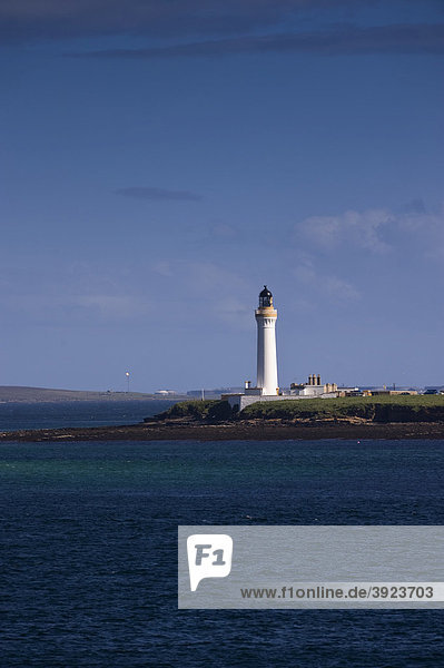 Leuchtturm  Orkney Inseln  Schottland  Großbritannien  Europa