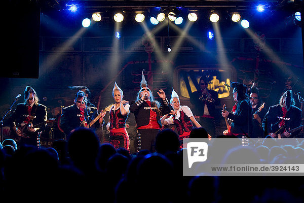 Finnish band  Leningrad Cowboys  performing live at the Schueuer  Lucerne  Switzerland  Europe