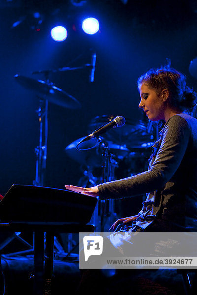 Swiss singer-songwriter Anna Aaron live in the Schueuer concert venue Lucerne Switzerland