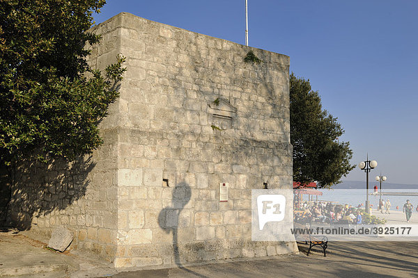 City wall of the city of Krk  Croatia  Europe
