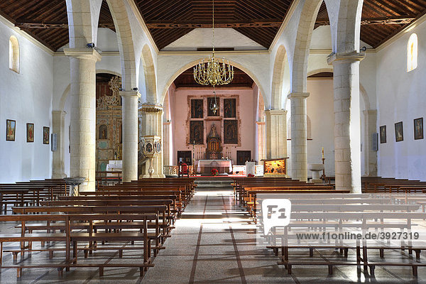 Innenaufnahme  Pfarrkirche Nuestra Senora de la Candelaria  La Oliva  Fuerteventura  Kanarische Inseln  Kanaren  Spanien  Europa