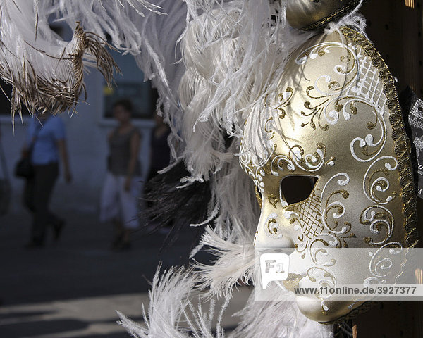 Carnival masks in the streets of Venice  Italy  Europe