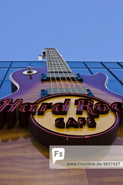 Gitarre des Hardrockcafes in Las Vegas  Nevada  USA
