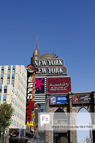 The Hotel New York New York on Las Vegas Boulevard  Las Vegas  Nevada  USA