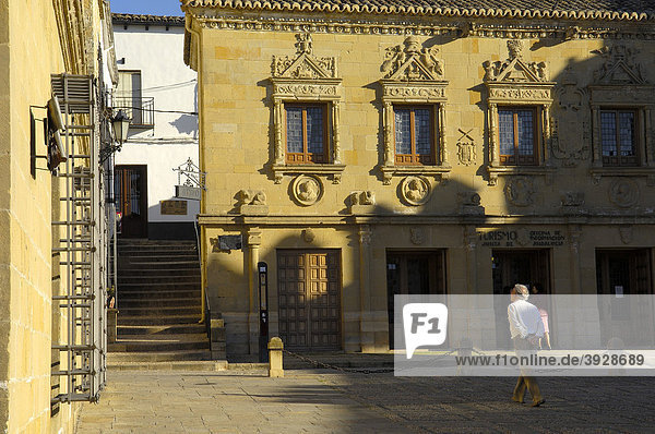Escribanias publicas  now tourism office  at Populo square  Baeza  Jaen province  Andalusia  Spain  Europe