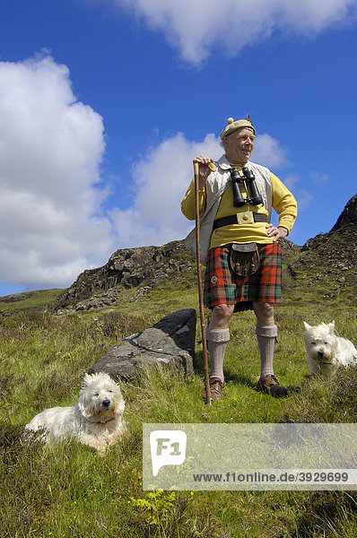 Schotte in Dunvegan Insel Skye Highlands Region Schottland Vereinigtes Königreich Europa