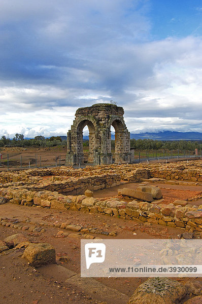 Römische Ruinen von C·parra  Guijo de Jarandilla  Provinz C·ceres  Ruta de la Plata  Extremadura  Spanien  Europa