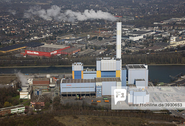 Gemeinschafts-Müllverbrennungsanlage am Rhein-Herne-Kanal  GMVA GmbH  Oberhausen  Nordrhein-Westfalen  Deutschland  Europa
