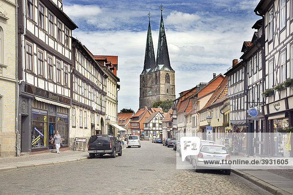 Pölkenstraße Quedlinburg Sachsen-Anhalt Deutschland Europa