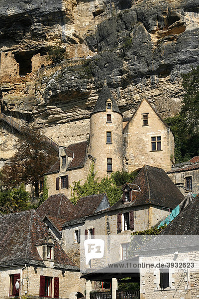 La Roque-Gageac  Tal der Dordogne  Aquitanien  Frankreich  Europa