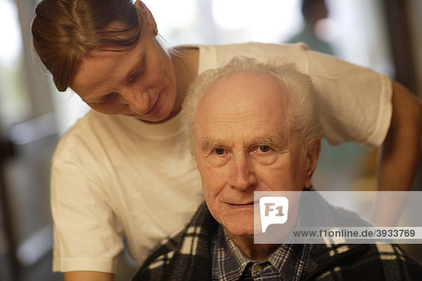 Old man with nurse